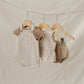 Tan Stripes Peplum Set