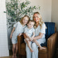 Light Blue Gingham Short Pajama Set