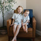 Light Blue Gingham Short Pajama Set