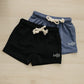 Black Pocket Cotton Shorts