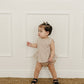 Tan Stripes Peplum Set