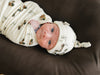 Ducks Ribbed Bamboo Newborn Knot Hat