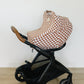 Rust Checkered Ribbed Bamboo Multi-Use Cover