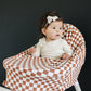 Rust Checkered Ribbed Bamboo Multi-Use Cover
