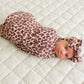 Antique Floral Ribbed Bamboo Stretch Swaddle
