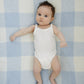 Light Blue Plaid Plush Blanket