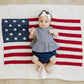 Navy Gingham Peplum Set