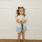 White Pointelle Tee