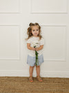 White Pointelle Tee