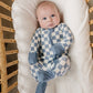 Blue Checkered Bamboo Zipper