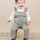 Green Ruffle Knit Overalls