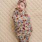 Desert Floral Ribbed Bamboo Stretch Swaddle