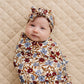 Desert Floral Ribbed Bamboo Head Wrap
