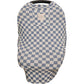 Blue Checkered Ribbed Bamboo Multi-Use Cover