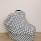 Blue Checkered Ribbed Bamboo Multi-Use Cover