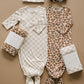Taupe Checkered Bamboo Stretch Swaddle