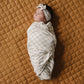 Taupe Checkered Bamboo Stretch Swaddle