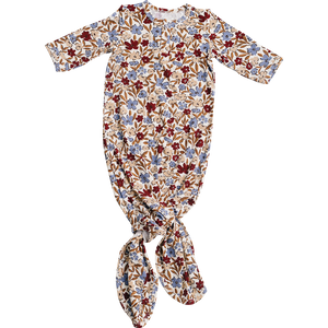 Desert Floral Ribbed Bamboo Knot Gown