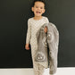 Taupe Checkered Bamboo Cozy Set