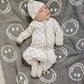 Taupe Checkered Bamboo Zipper