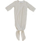 Taupe Stripe Ribbed Bamboo Knot Gown