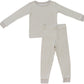 Taupe Stripe Ribbed Bamboo Cozy Set