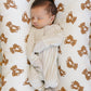 Taupe Stripe Ribbed Bamboo Zipper