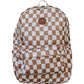 Rust Wavy Checkered Large Backpack