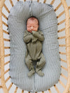 Olive Bamboo Footed Zipper