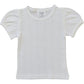 White Pointelle Tee