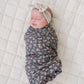 Olive Bloom Muslin Swaddle Blanket