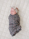 Olive Bloom Muslin Swaddle Blanket