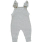 Grey Ruffle Knit Overalls