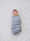 Green Stripes Muslin Swaddle Blanket