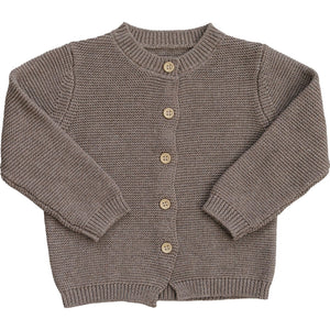 Brown Knit Button Down Cardigan