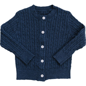 Navy Cable Knit Cardigan