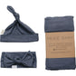 Charcoal Bamboo Hat OR Head Wrap Set