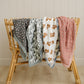 Dusty Blue Gingham + Teddy Bear Muslin Quilt