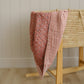 Vintage Pink Floral + Pink Stripes Muslin Quilt