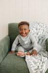 Green Stripes Classic Muslin Bib