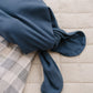 Navy Organic Cotton Ribbed Knot Gown