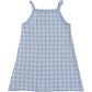 Blue Knit Gingham Dress