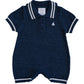 Collared Sailboat Knit Short Romper