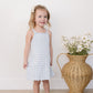 Blue Knit Gingham Dress