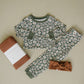 Dark Green Daisy Ribbed Bamboo Cozy Set