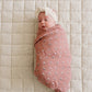 Vintage Pink Floral Muslin Swaddle Blanket