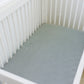 Green Stripes Muslin Crib Sheet