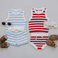 Red Stripe Bloomer Tank Set