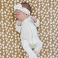 Cream Ribbed Bamboo Head Wrap