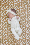 Cream Ribbed Bamboo Head Wrap